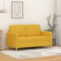 Sofá de 2 plazas de tela amarillo claro 120 cm de vidaXL, Sofás - Ref: Foro24-349086, Precio: 216,47 €, Descuento: %