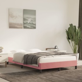 Estructura de cama de terciopelo rosa 120x200 cm de vidaXL, Camas y somieres - Ref: Foro24-346969, Precio: 112,63 €, Descuent...