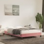 Pink velvet bed frame 120x200 cm by vidaXL, Beds and slatted bases - Ref: Foro24-346969, Price: 113,04 €, Discount: %