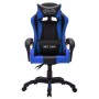 Silla gaming con luces LED RGB cuero sintético azul y negro de vidaXL, Sillas de oficina - Ref: Foro24-287996, Precio: 180,48...