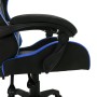 Silla gaming con luces LED RGB cuero sintético azul y negro de vidaXL, Sillas de oficina - Ref: Foro24-287996, Precio: 180,48...