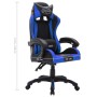 Silla gaming con luces LED RGB cuero sintético azul y negro de vidaXL, Sillas de oficina - Ref: Foro24-287996, Precio: 180,48...