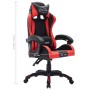 Silla gaming con luces LED RGB cuero sintético rojo y negro de vidaXL, Sillas de oficina - Ref: Foro24-287997, Precio: 187,45...