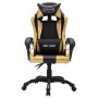 Silla gaming con luces LED RGB cuero sintético dorado y negro de vidaXL, Sillas de oficina - Ref: Foro24-287998, Precio: 187,...