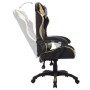 Silla gaming con luces LED RGB cuero sintético dorado y negro de vidaXL, Sillas de oficina - Ref: Foro24-287998, Precio: 187,...