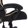 Silla gaming con luces LED RGB cuero sintético dorado y negro de vidaXL, Sillas de oficina - Ref: Foro24-287998, Precio: 187,...