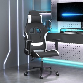 Black and white fabric gaming chair by vidaXL, Gaming chairs - Ref: Foro24-3143740, Price: 129,99 €, Discount: %