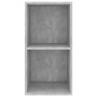 Mueble de pared de TV madera contrachapada hormigón 37x37x72 cm de vidaXL, Muebles TV - Ref: Foro24-805475, Precio: 38,99 €, ...