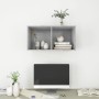 Mueble de pared de TV madera contrachapada hormigón 37x37x72 cm de vidaXL, Muebles TV - Ref: Foro24-805475, Precio: 38,99 €, ...