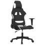 Silla gaming tela negro y blanco de vidaXL, Sillones para videojuegos - Ref: Foro24-3143740, Precio: 129,99 €, Descuento: %