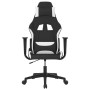 Schwarz-weißer Gaming-Stuhl aus Stoff von vidaXL, Gaming-Stühle - Ref: Foro24-3143740, Preis: 129,01 €, Rabatt: %