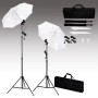 Kit de iluminación de estudio con trípodes y sombrillas de vidaXL, Flashes e iluminaciones de estudio - Ref: Foro24-190011, P...