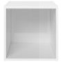 Glossy white plywood TV cabinet 37x35x37 cm by vidaXL, TV Furniture - Ref: Foro24-805516, Price: 25,92 €, Discount: %