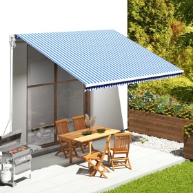 Tela de repuesto para toldo azul y blanco 4,5x3,5 m de vidaXL, Toldos - Ref: Foro24-311920, Precio: 65,59 €, Descuento: %