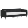 Sofá cama con colchón terciopelo negro 80x200 cm de vidaXL, Camas y somieres - Ref: Foro24-3197036, Precio: 323,88 €, Descuen...