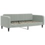 Sofá cama con colchón terciopelo gris claro 100x200 cm de vidaXL, Camas y somieres - Ref: Foro24-3197046, Precio: 391,62 €, D...