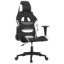 Schwarz-weißer Gaming-Stuhl aus Stoff von vidaXL, Gaming-Stühle - Ref: Foro24-3143740, Preis: 129,01 €, Rabatt: %