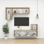 Mueble TV de pared madera contrachapada blanco roble 37x37x72cm de vidaXL, Muebles TV - Ref: Foro24-805476, Precio: 37,99 €, ...