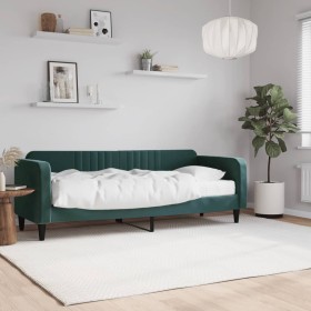 Sofa bed with dark green velvet mattress 80x200 cm by vidaXL, Beds and slatted bases - Ref: Foro24-3197034, Price: 323,88 €, ...