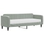 Sofá cama con colchón terciopelo gris claro 80x200 cm de vidaXL, Camas y somieres - Ref: Foro24-3197032, Precio: 326,47 €, De...