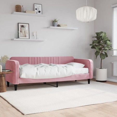 Schlafsofa mit rosa Samtmatratze 80x200 cm von vidaXL, Betten und Lattenroste - Ref: Foro24-3197035, Preis: 311,13 €, Rabatt: %