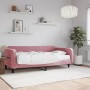 Sofa bed with pink velvet mattress 100x200 cm by vidaXL, Beds and slatted bases - Ref: Foro24-3197049, Price: 328,47 €, Disco...