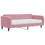 Sofa bed with pink velvet mattress 100x200 cm by vidaXL, Beds and slatted bases - Ref: Foro24-3197049, Price: 328,47 €, Disco...