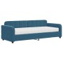 Sofa bed with blue velvet mattress 80x200 cm by vidaXL, Beds and slatted bases - Ref: Foro24-3196897, Price: 328,65 €, Discou...