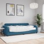 Sofa bed with blue velvet mattress 90x200 cm by vidaXL, Beds and slatted bases - Ref: Foro24-3196904, Price: 344,16 €, Discou...