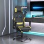 Gaming chair with footrest in light green and black fabric by vidaXL, Gaming chairs - Ref: Foro24-3143748, Price: 131,36 €, D...