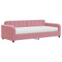 Sofa bed with pink velvet mattress 90x200 cm by vidaXL, Beds and slatted bases - Ref: Foro24-3196908, Price: 344,16 €, Discou...