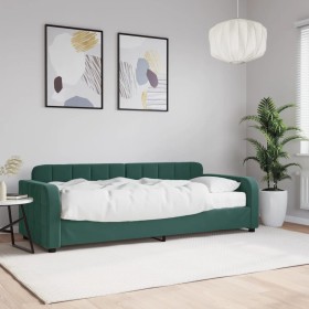 Sofa bed with dark green velvet mattress 80x200 cm by vidaXL, Beds and slatted bases - Ref: Foro24-3196900, Price: 358,99 €, ...