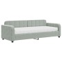 Sofa bed with light gray velvet mattress 80x200 cm by vidaXL, Beds and slatted bases - Ref: Foro24-3196898, Price: 331,20 €, ...