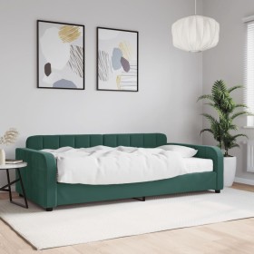 Sofá cama con colchón terciopelo verde oscuro 100x200 cm de vidaXL, Camas y somieres - Ref: Foro24-3196914, Precio: 361,99 €,...