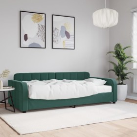 Sofa bed with dark green velvet mattress 90x200 cm by vidaXL, Beds and slatted bases - Ref: Foro24-3196907, Price: 344,56 €, ...