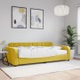 Sofa bed with yellow velvet mattress 100x200 cm by vidaXL, Beds and slatted bases - Ref: Foro24-3196917, Price: 385,91 €, Dis...