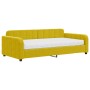 Sofa bed with yellow velvet mattress 100x200 cm by vidaXL, Beds and slatted bases - Ref: Foro24-3196917, Price: 385,91 €, Dis...