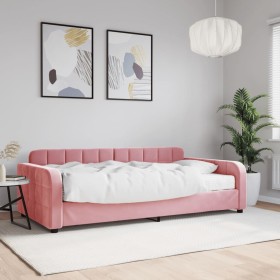 Sofá cama con colchón terciopelo rosa 100x200 cm de vidaXL, Camas y somieres - Ref: Foro24-3196915, Precio: 368,99 €, Descuen...