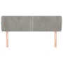 Cabecero de terciopelo gris claro 147x23x78/88 cm de vidaXL, Cabeceros y pies de cama - Ref: Foro24-3117052, Precio: 63,60 €,...