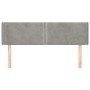 Cabecero de terciopelo gris claro 147x16x78/88 cm de vidaXL, Cabeceros y pies de cama - Ref: Foro24-3118676, Precio: 63,66 €,...