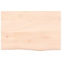 Untreated solid wood bathroom countertop 60x40x(2-6) cm by vidaXL, Countertops - Ref: Foro24-3156010, Price: 59,62 €, Discoun...