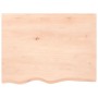 Untreated solid wood bathroom countertop 80x60x(2-4) cm by vidaXL, Countertops - Ref: Foro24-3156027, Price: 74,99 €, Discoun...