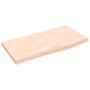 Untreated solid wood bathroom countertop 60x30x2 cm by vidaXL, Countertops - Ref: Foro24-3156005, Price: 29,45 €, Discount: %