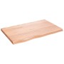 Encimera baño madera maciza tratada marrón claro 80x50x(2-4) cm de vidaXL, Encimeras - Ref: Foro24-3156120, Precio: 63,77 €, ...