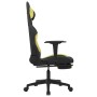 Silla gaming con reposapiés tela verde claro y negro de vidaXL, Sillones para videojuegos - Ref: Foro24-3143748, Precio: 131,...