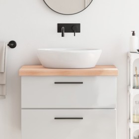 Untreated solid wood bathroom countertop 80x50x(2-6) cm by vidaXL, Countertops - Ref: Foro24-3156025, Price: 81,28 €, Discoun...