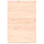 Untreated solid wood bathroom countertop 40x60x(2-4) cm by vidaXL, Countertops - Ref: Foro24-3156003, Price: 45,23 €, Discoun...