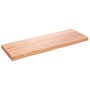 Encimera baño madera maciza tratada marrón claro 80x30x(2-4) cm de vidaXL, Encimeras - Ref: Foro24-3156114, Precio: 47,96 €, ...