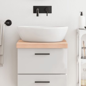 Untreated solid wood bathroom countertop 40x50x(2-6) cm by vidaXL, Countertops - Ref: Foro24-3156001, Price: 47,99 €, Discoun...