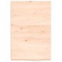 Untreated solid wood bathroom countertop 40x60x(2-6) cm by vidaXL, Countertops - Ref: Foro24-3156004, Price: 54,99 €, Discoun...